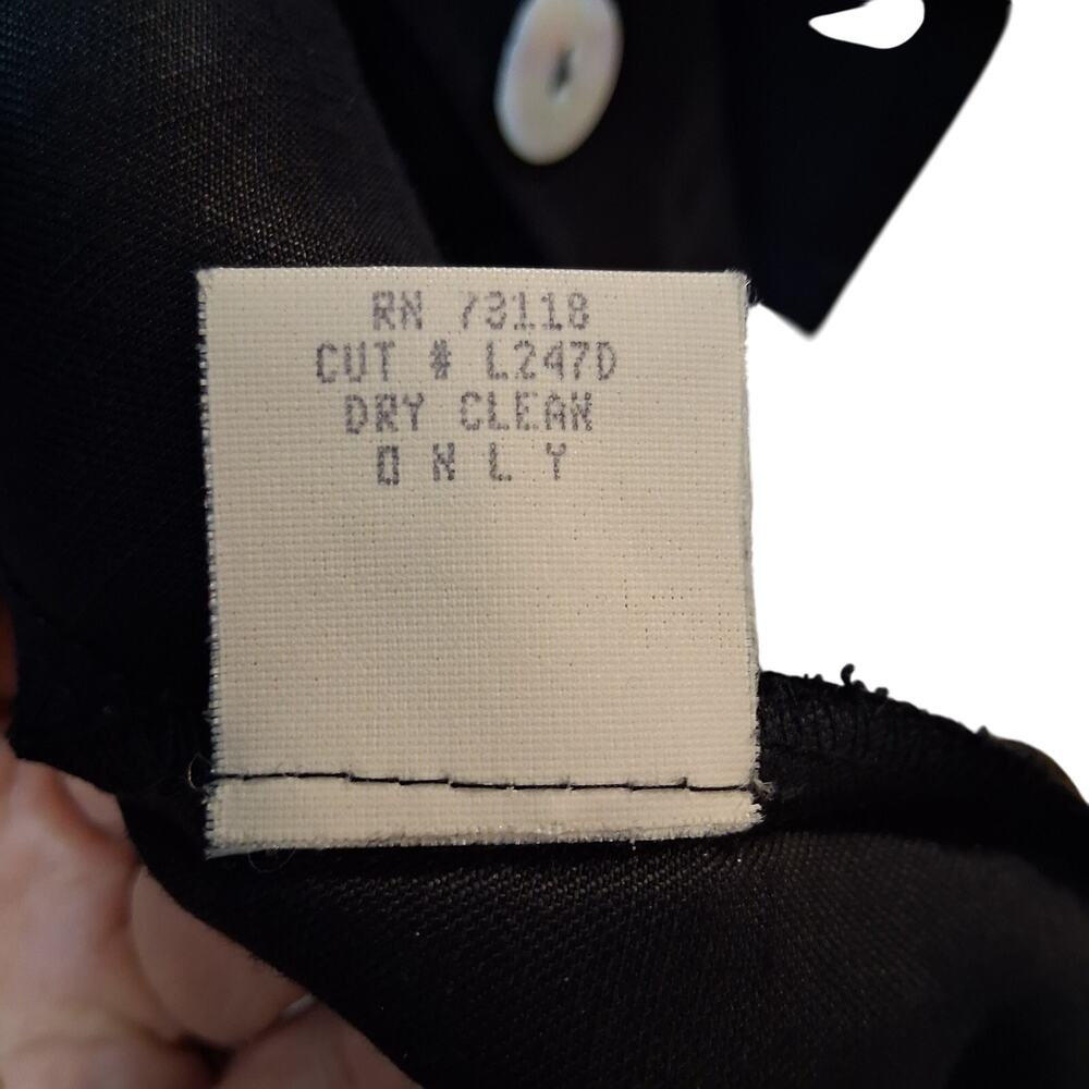 David Dart Women's Top Button-Up Linen Blend Blac… - image 8